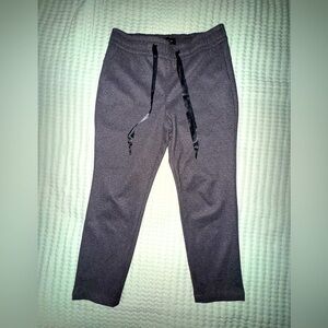 White House Black Market Slim Ankle Pants Herringbone Size 8Pull On Drawstring🖤🩶